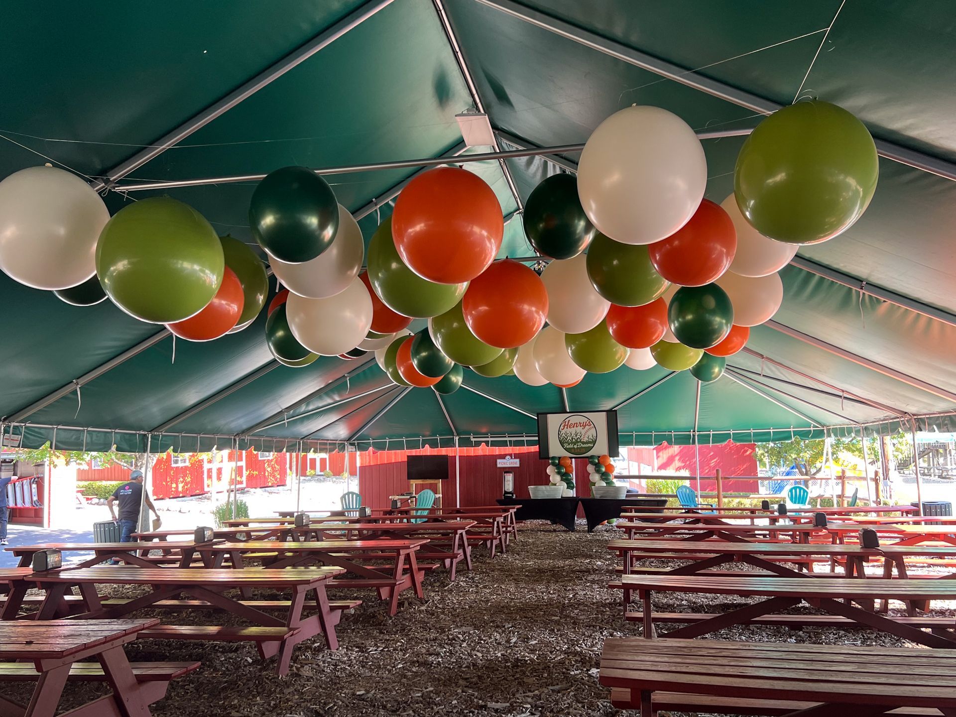 Tent Party Balloon Ceiling