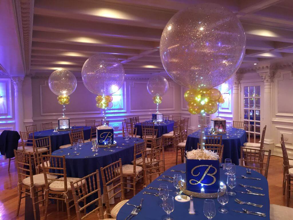 Beauty and The Beast Sweet 16 with Custom Cube Centerpieces and Sparkle Balloons