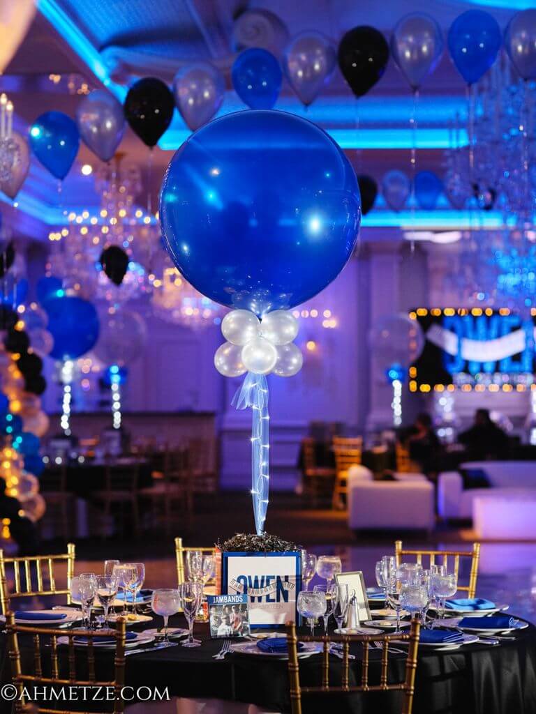 Music Themed Photo Cube Centerpiece with Custom Logo