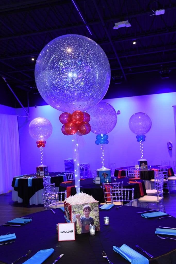 Surf Themed Photo Cube with 36" Sparkle Balloons and LED Lights
