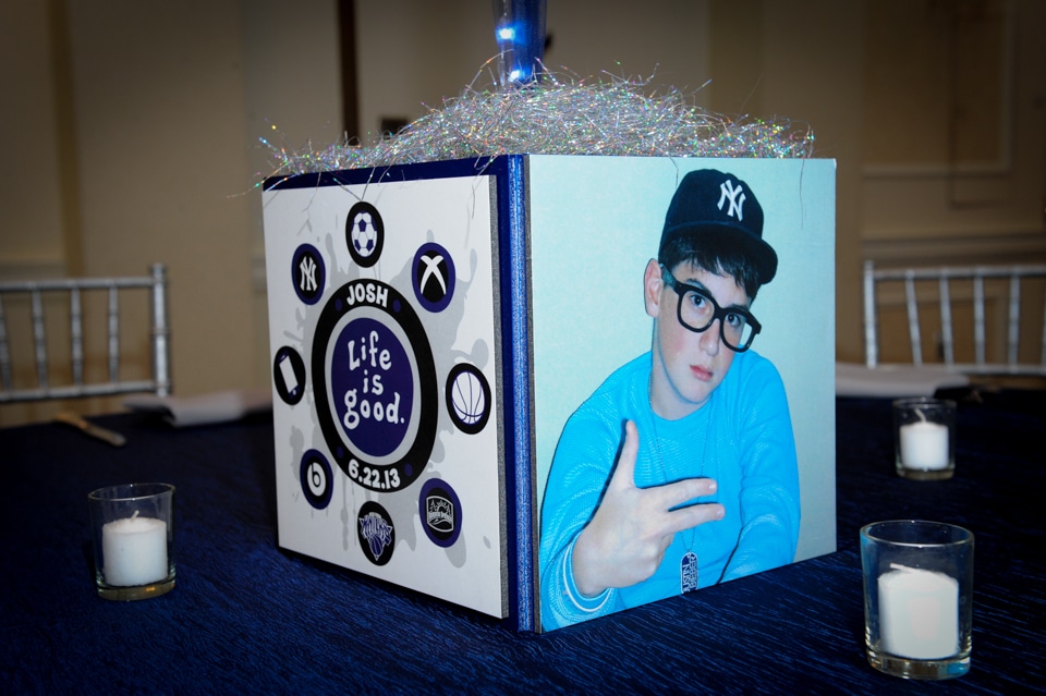 Photo Cube Centerpiece with Custom Logo