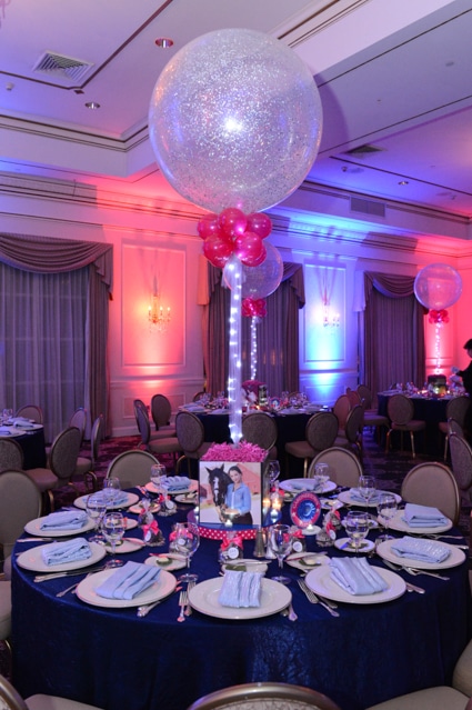 Horse Themed Photo Cube Centerpiece with Sparkle Balloons