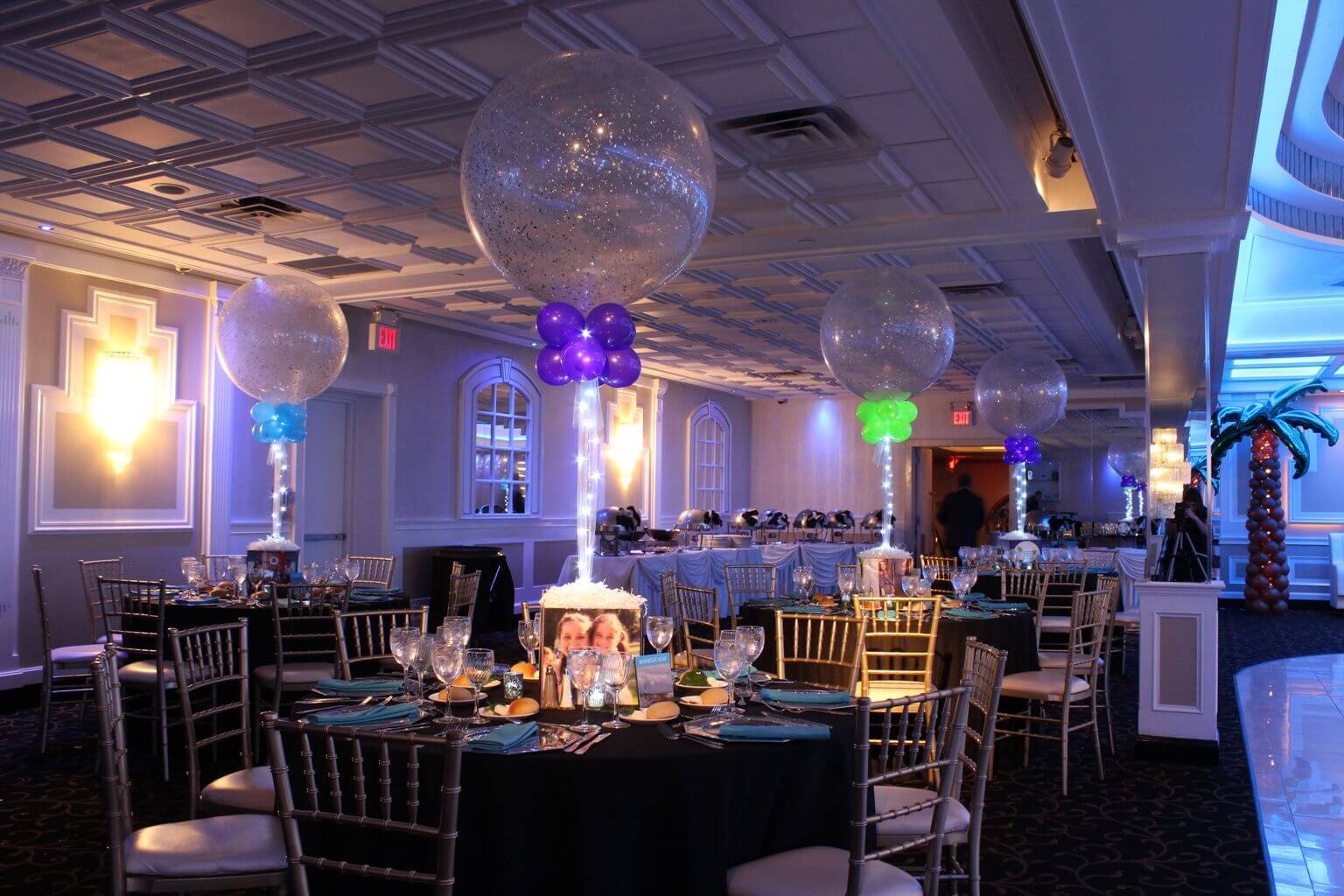 Beach Themed Photo Cube Centerpieces with Photos and Logos