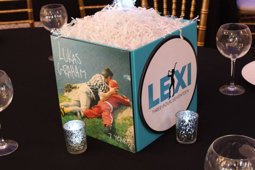 Music Themed Photo Cube with Custom Logo and Album Covers