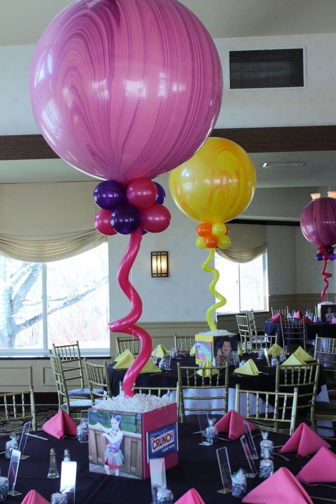 Candy Themed Photo Cube Centerpiece with Custom Logo and Candy Images