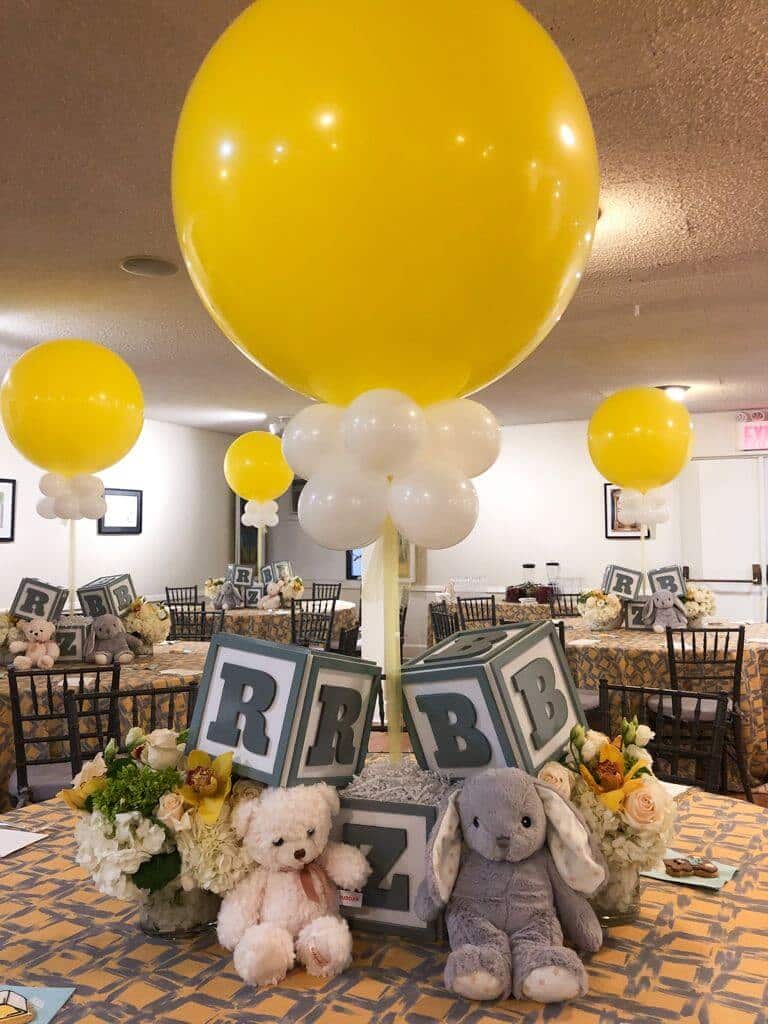 Custom Baby Blocks with Initials and 3' Balloon for Bris