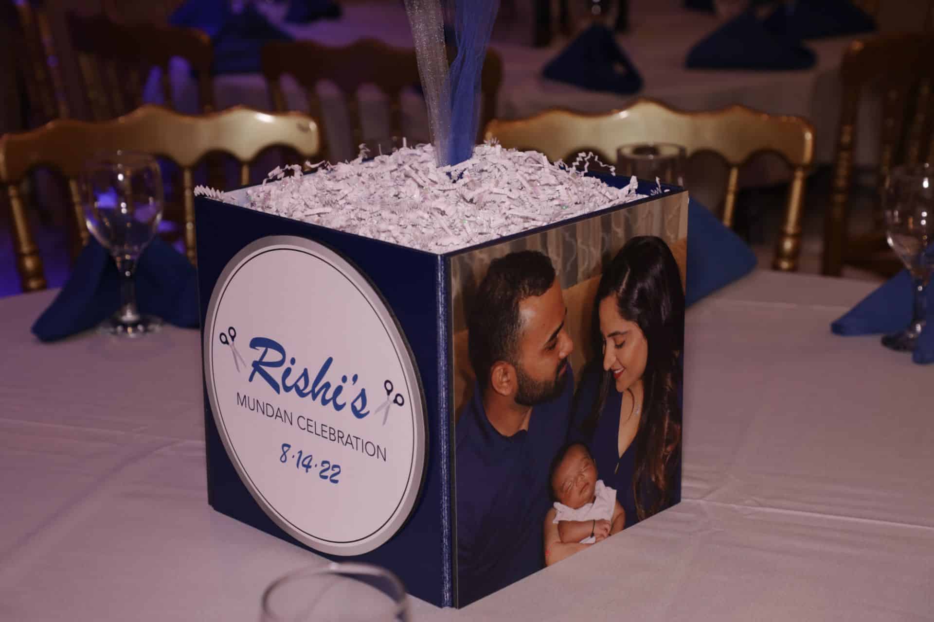 Mundan Ceremony Photo Cube with Custom Logo