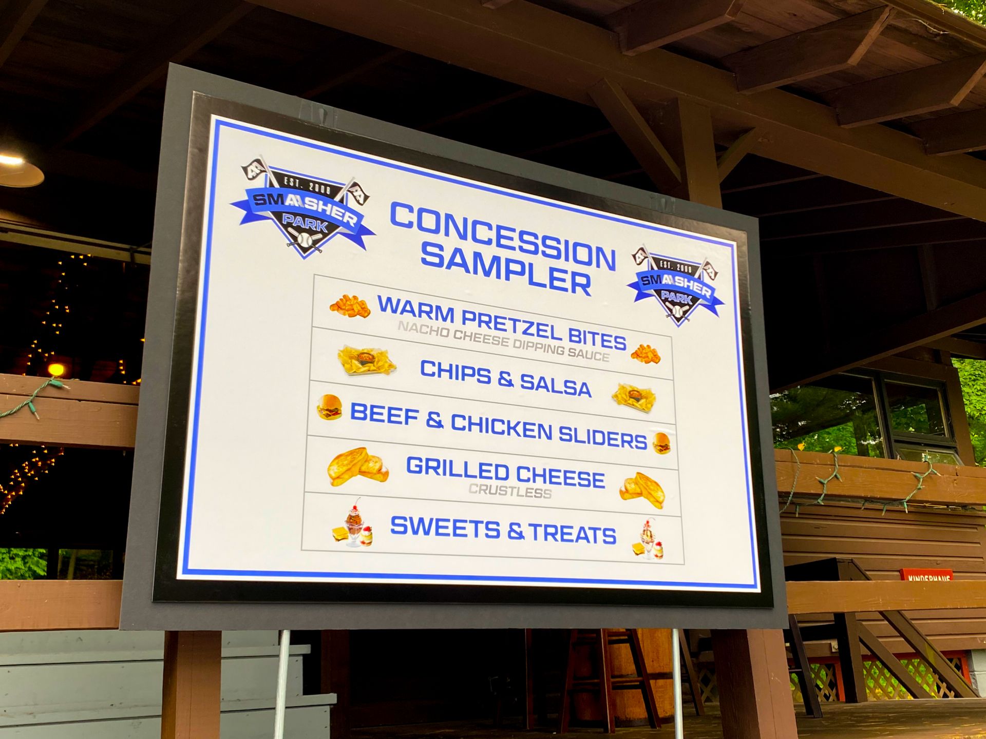Custom Menu Sign Backdrop