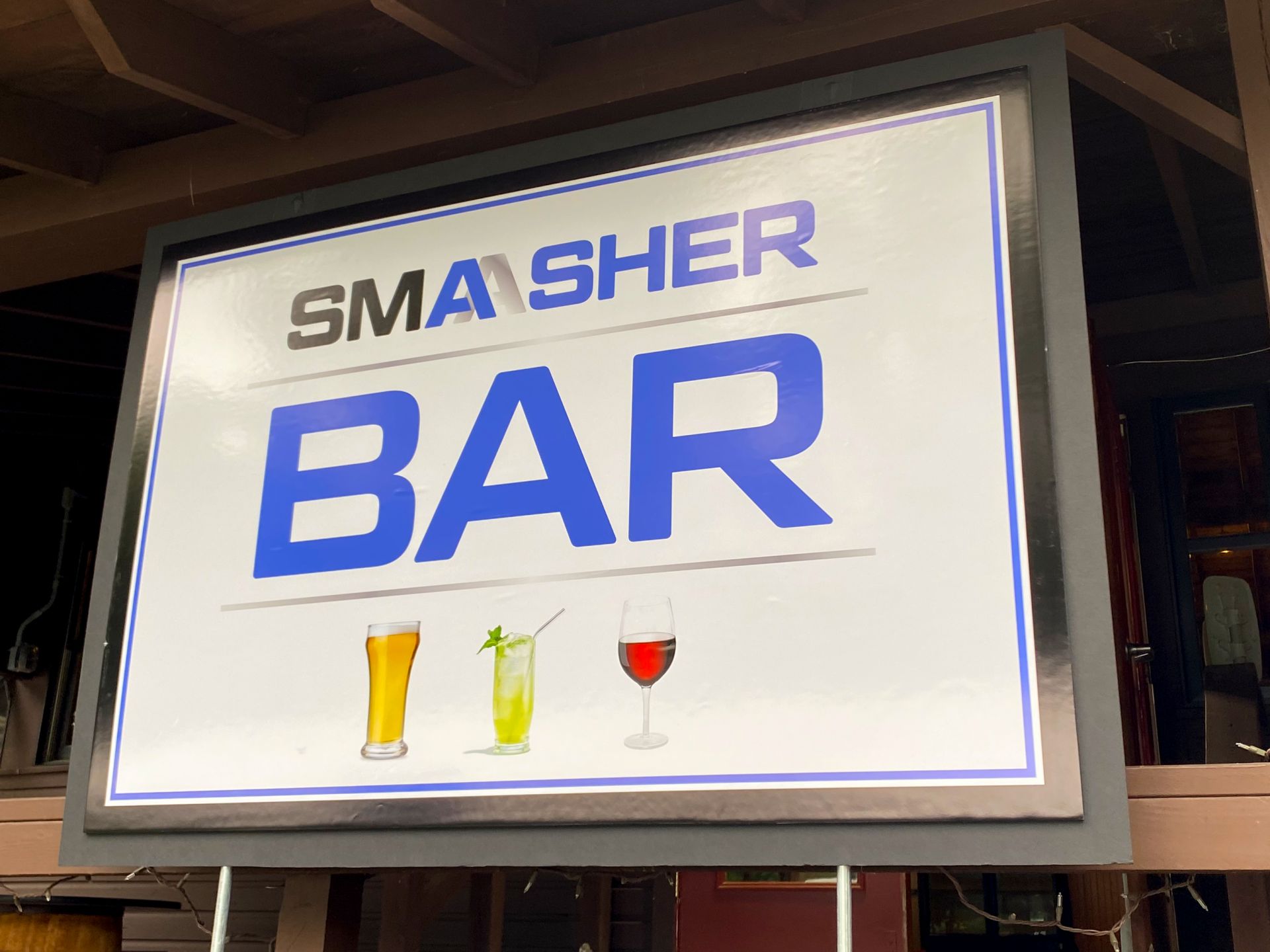 Custom Bar Sign Backdrop
