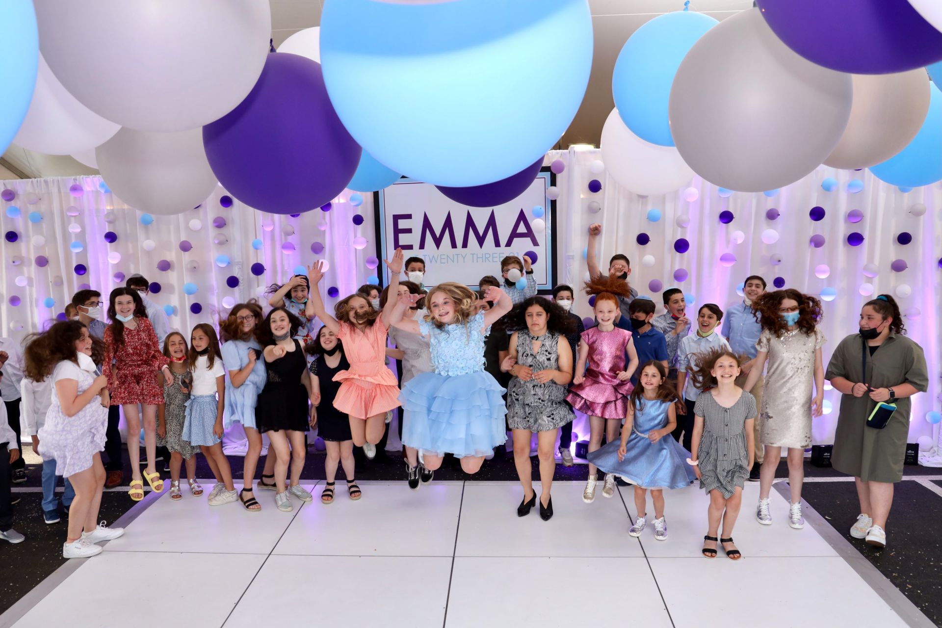 Custom Printed Sign with Name & Date for Tent Bat Mitzvah