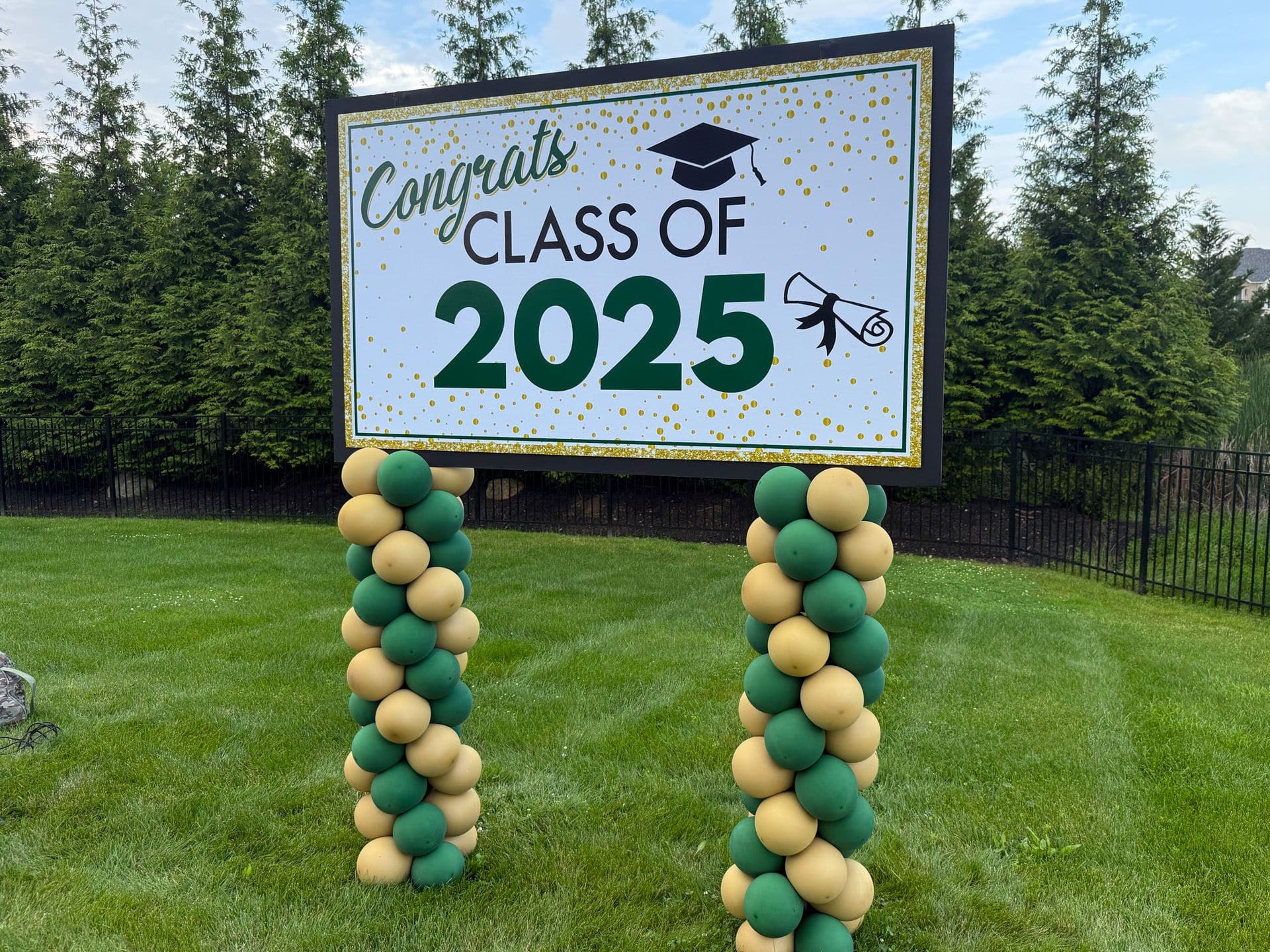 Printed Graduation Sign for Outdoor Event