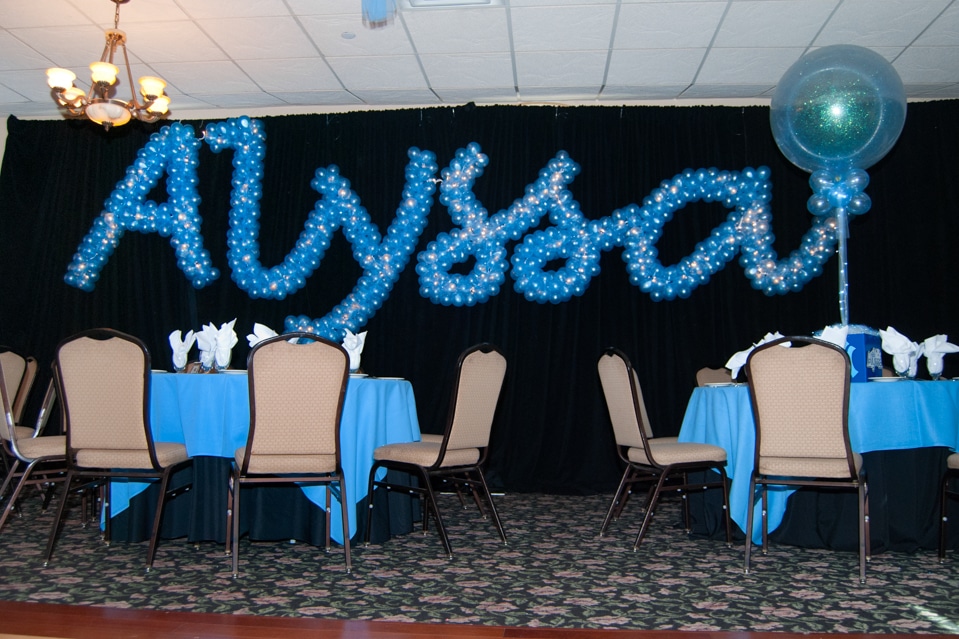 Name in Balloons with Lights