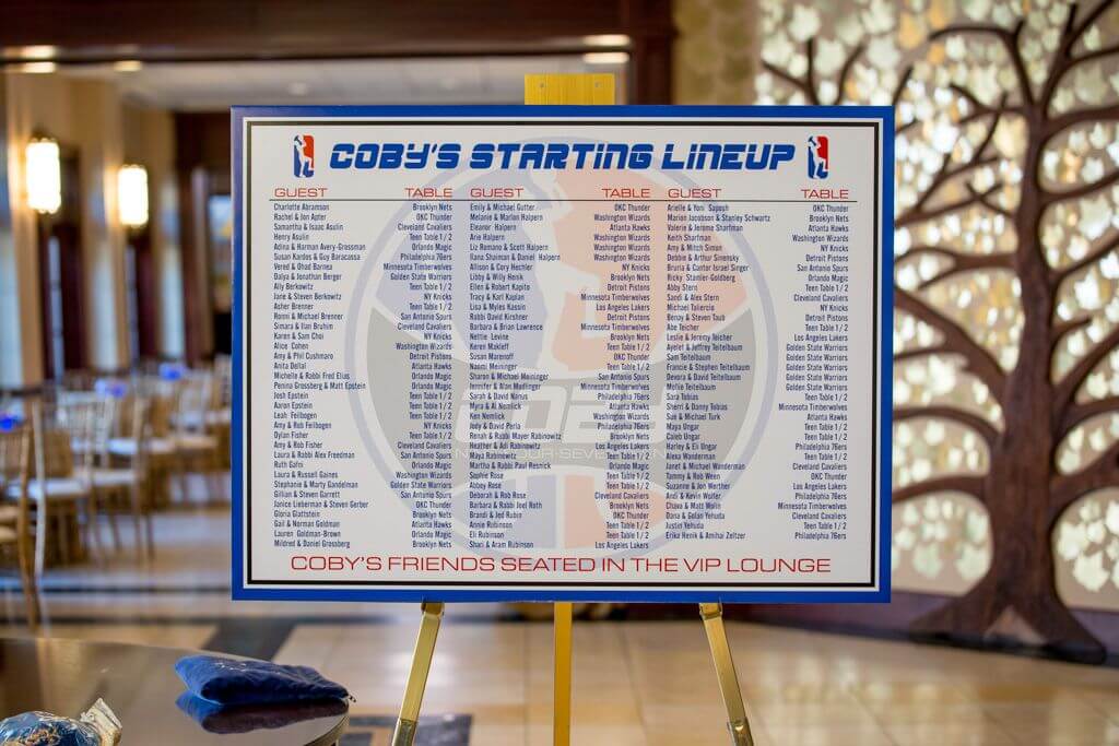 Basketball Themed Seating Chart with Custom Logo