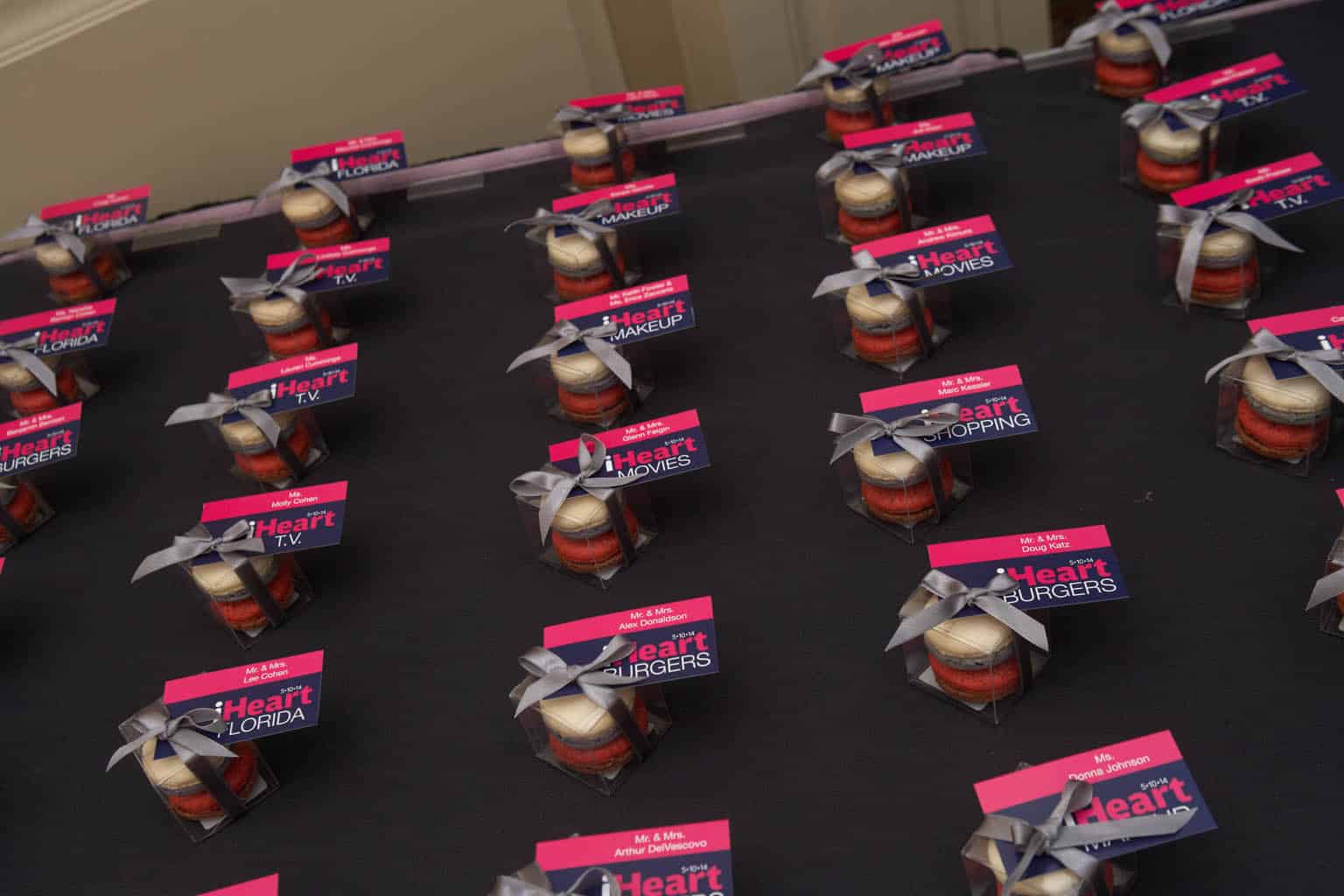 Macaroon Place Cards with Custom Logo Tags