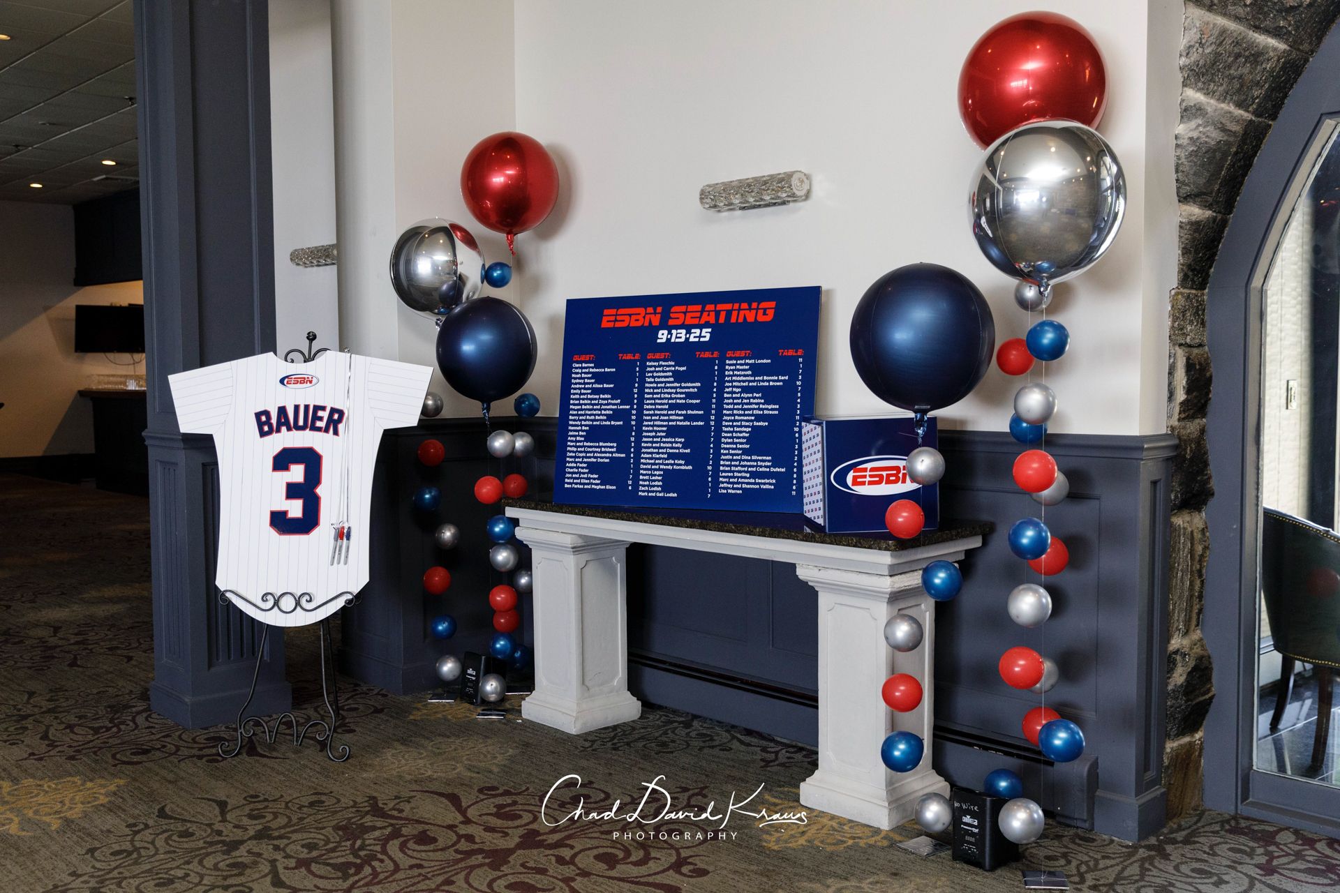 Sports Themed Bar Mitzvah Entrance Decor