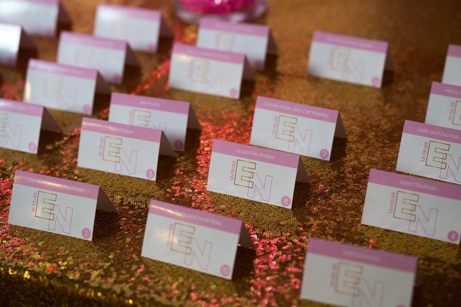 Custom Bat Mitzvah Place Cards