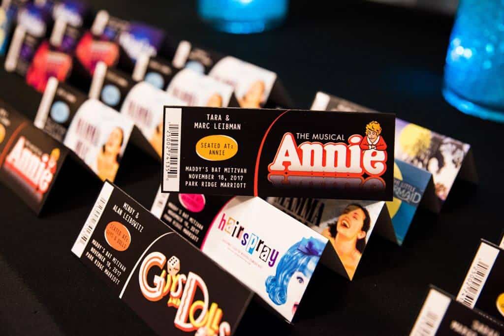 Broadway Ticket Seating Cards