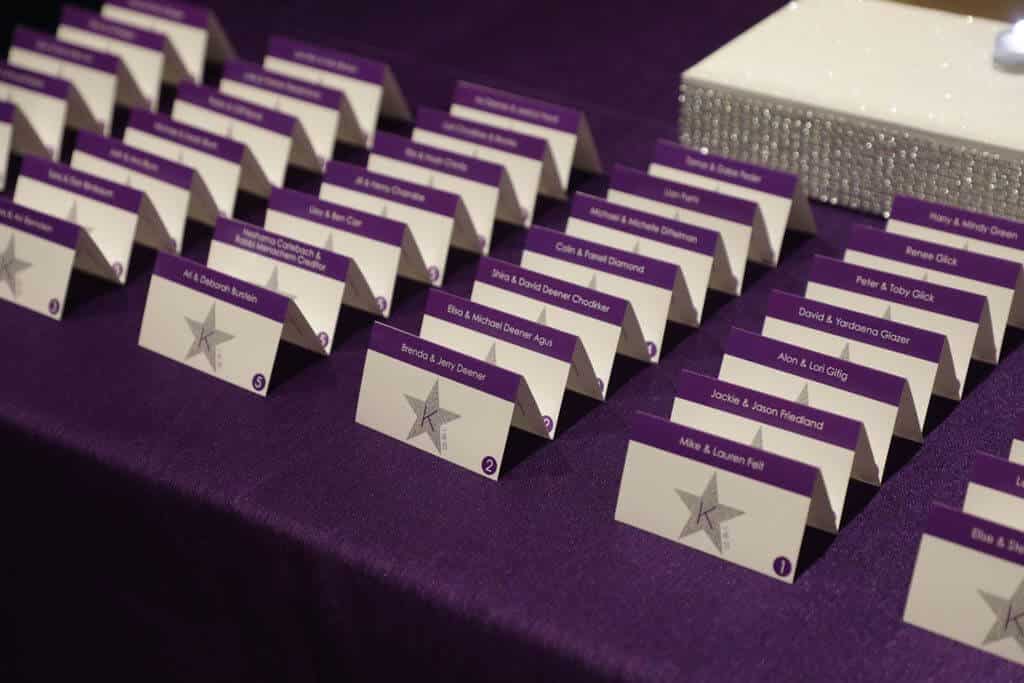 Custom Star Themed Logo Place Cards