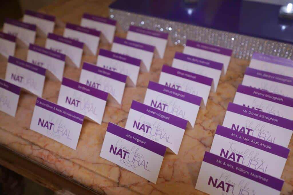Bat Mitzvah Place Cards with Custom Logo