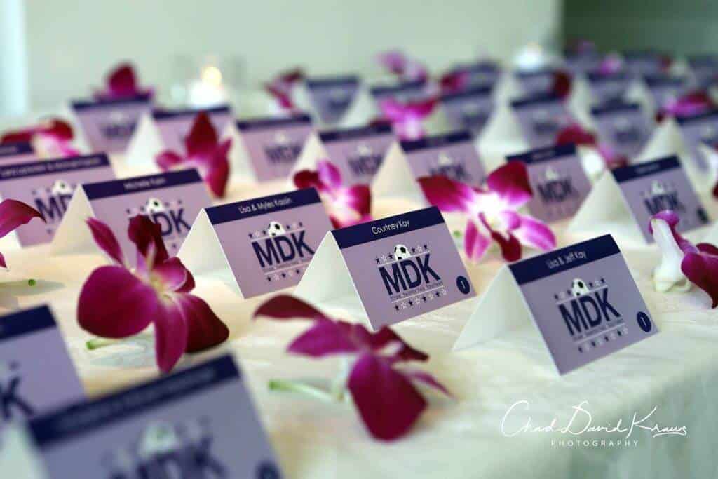 Bat Mitzvah Place Cards with Custom Logo