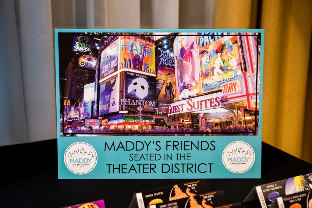 Theater District Sign for Broadway Themed Bat Mitzvah
