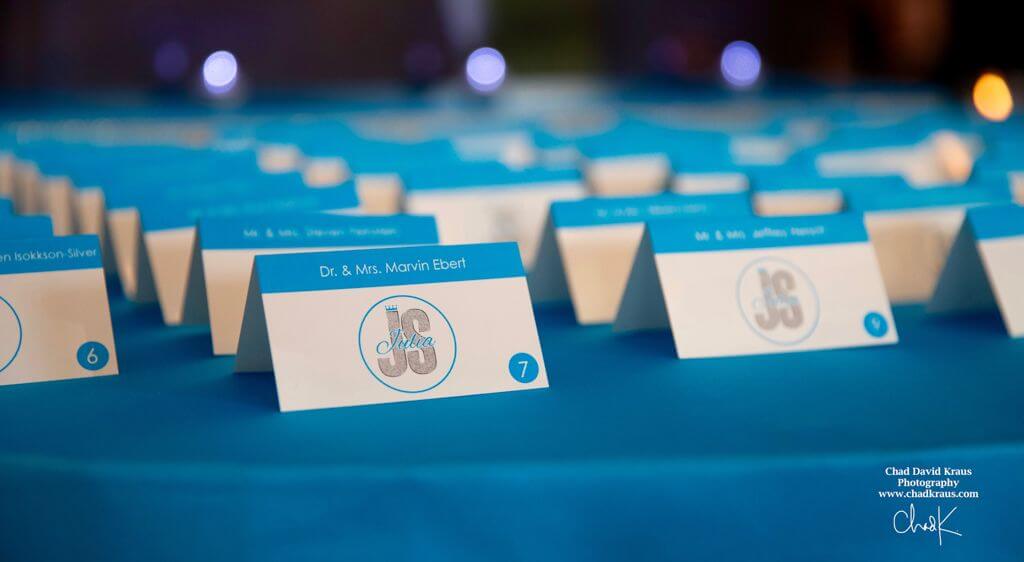 Custom Bat Mitzvah Place Cards with Logo