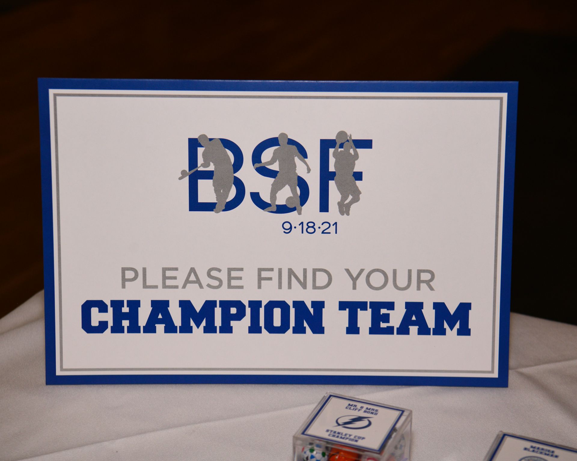 Custom Sports Themed VIP Sign for Kids Seating