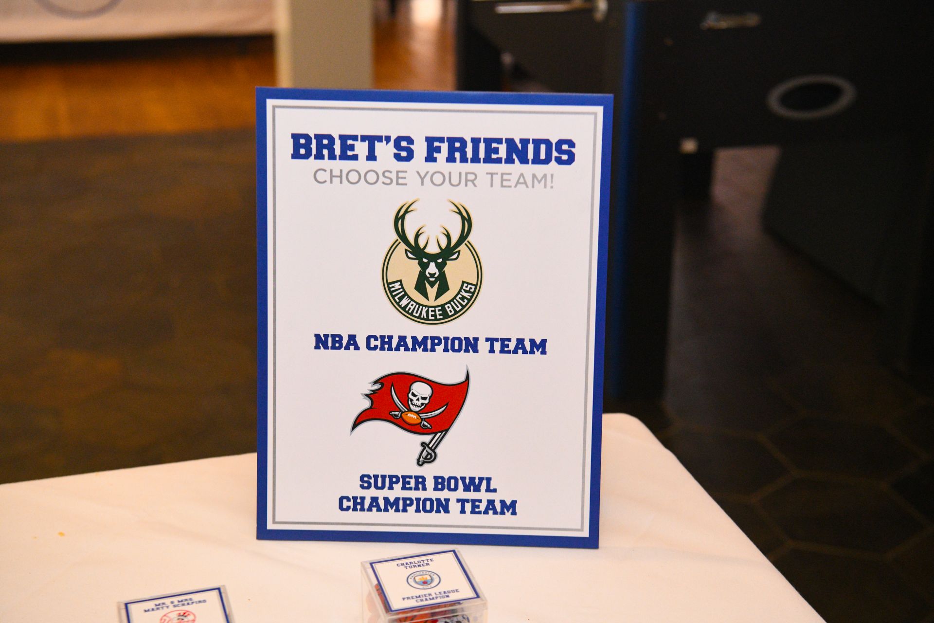 Custom Sports Themed VIP Seating Sign for Kids Lounge