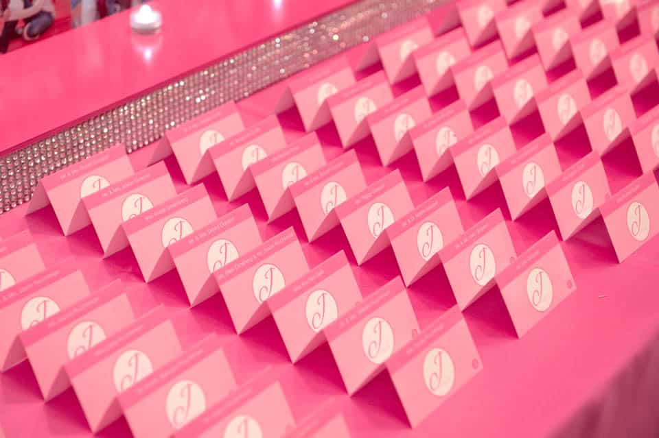 Bat Mitzvah Place Cards with Custom Logo