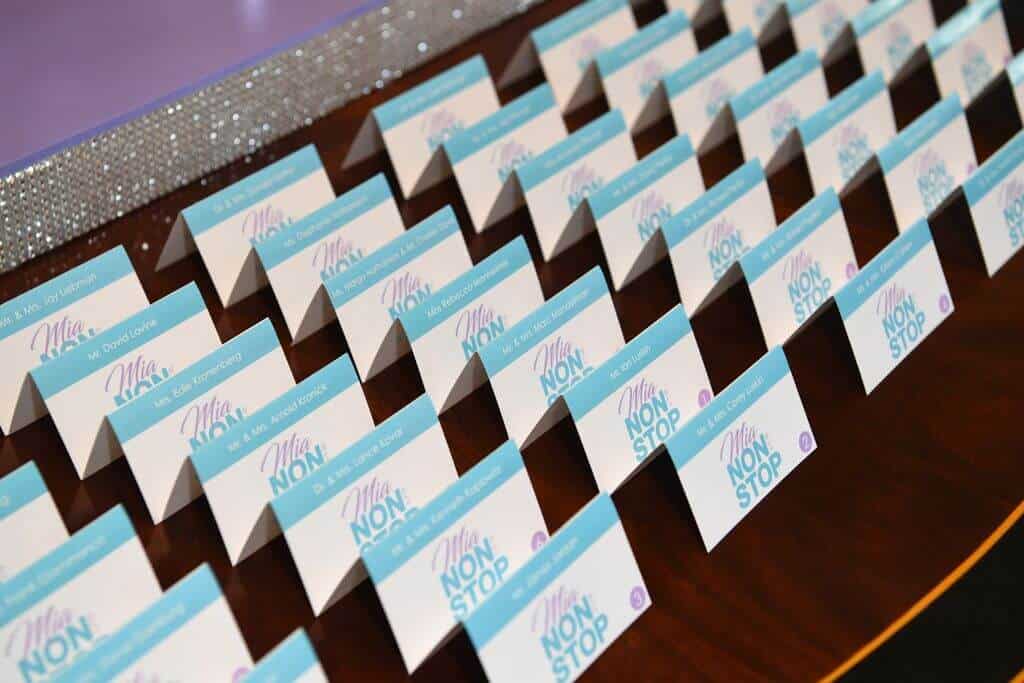 Bat Mitzvah Place Cards with Custom Logo