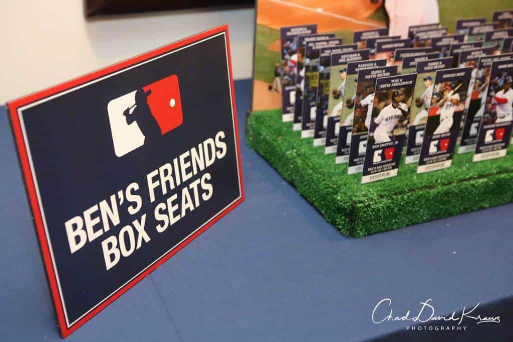 Kids Lounge Sign for Baseball Themed Bar Mitzvah