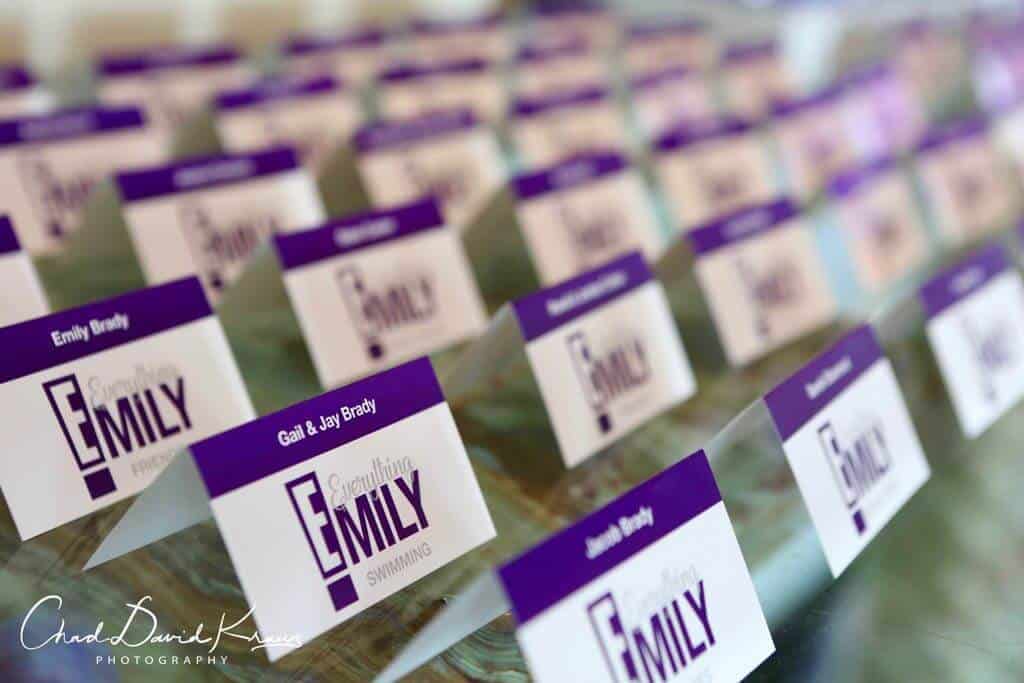 Bat Mitzvah Place Cards with Custom Logo