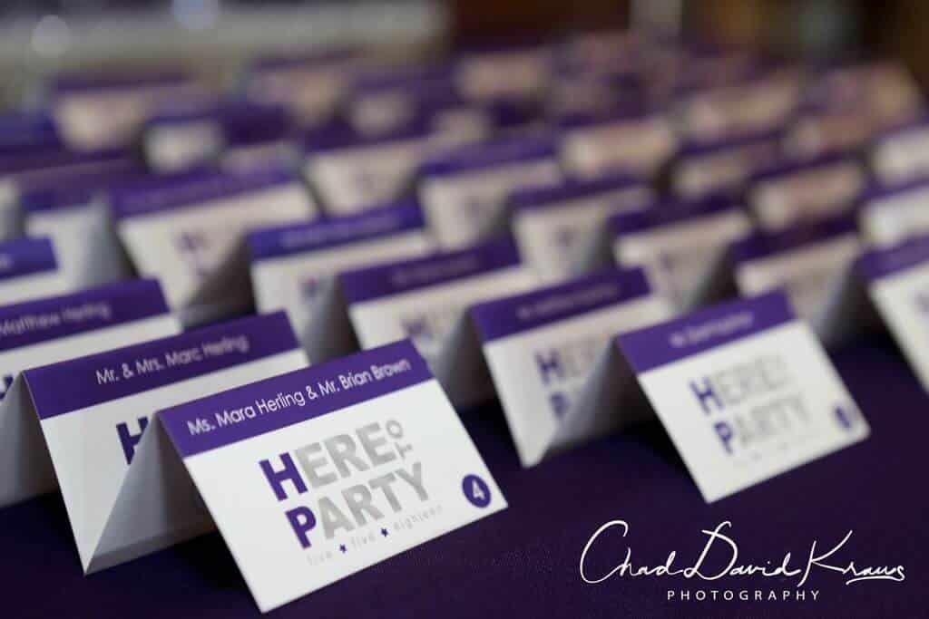 Bat Mitzvah Place Cards with Custom Logo