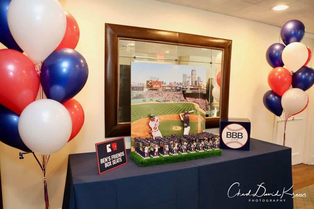 Fenway Park Seating Card Display for Baseball Themed Bar Mitzvah