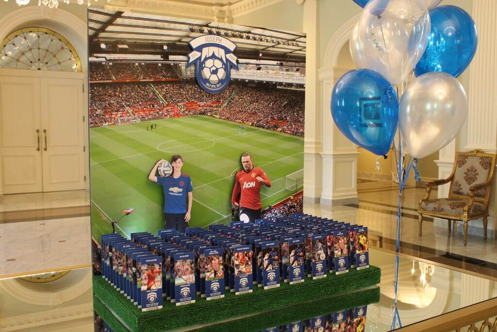 Soccer Stadium Seating Card Display with Custom Ticket Place Cards