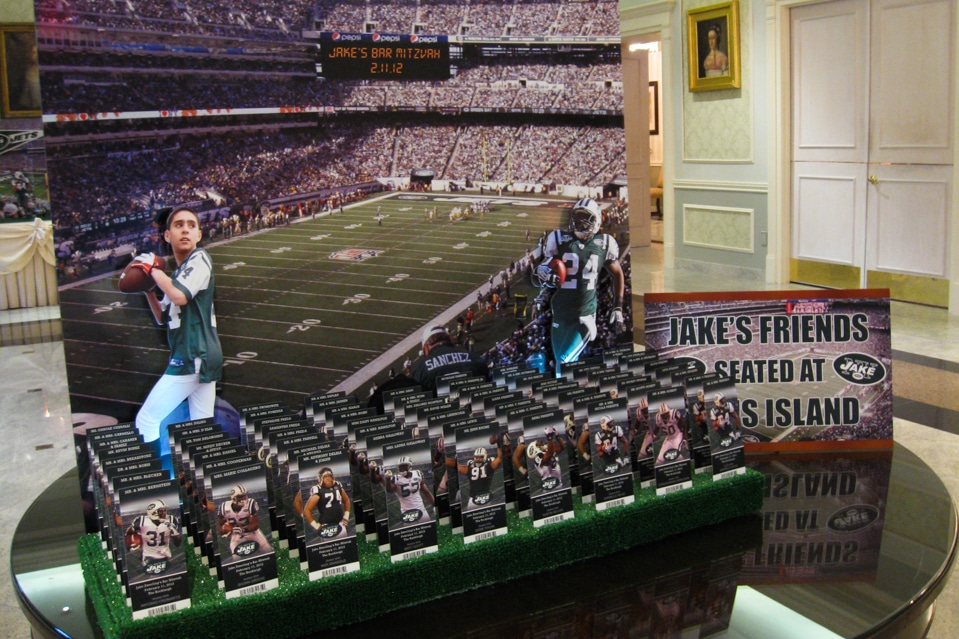 Jets Stadium Seating Card Display