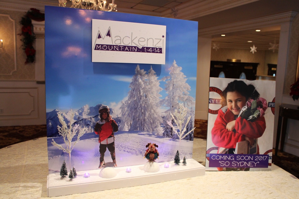 Winter Themed Seating Card Display with Custom Logo