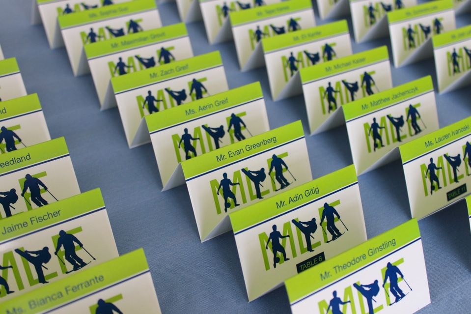 Custom Fold Over Place Cards with Logo