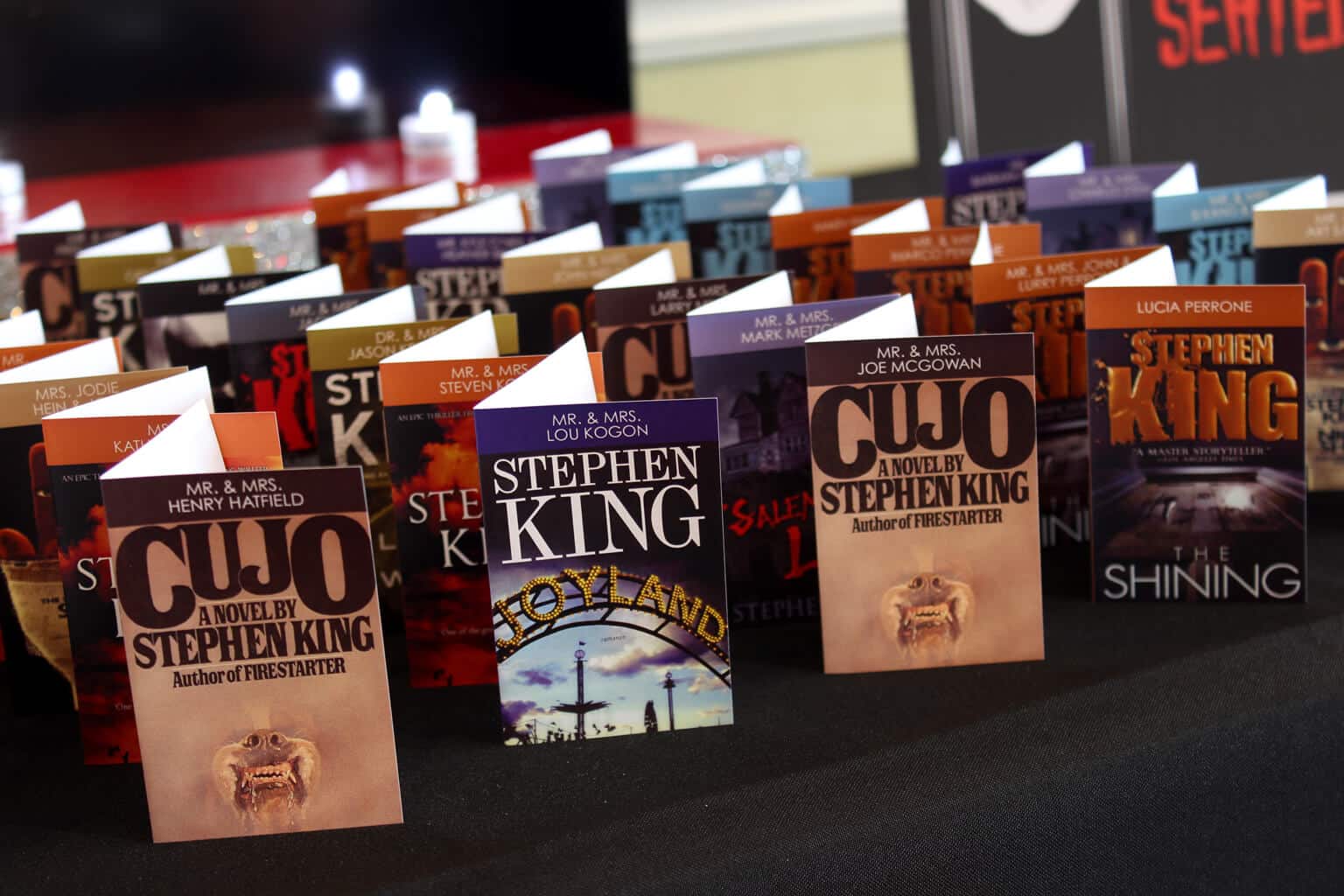 Horror Themed Bar Mitzvah with Book Cover Place Cards