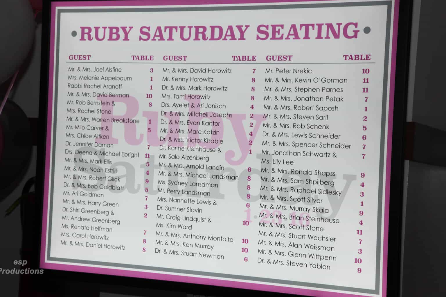 LED Seating Poster with Custom Logo