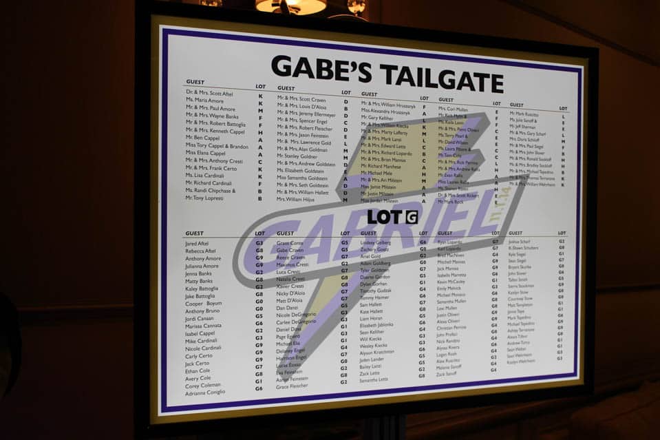 Seating Arrangement Display in LED Frame with Custom Logo