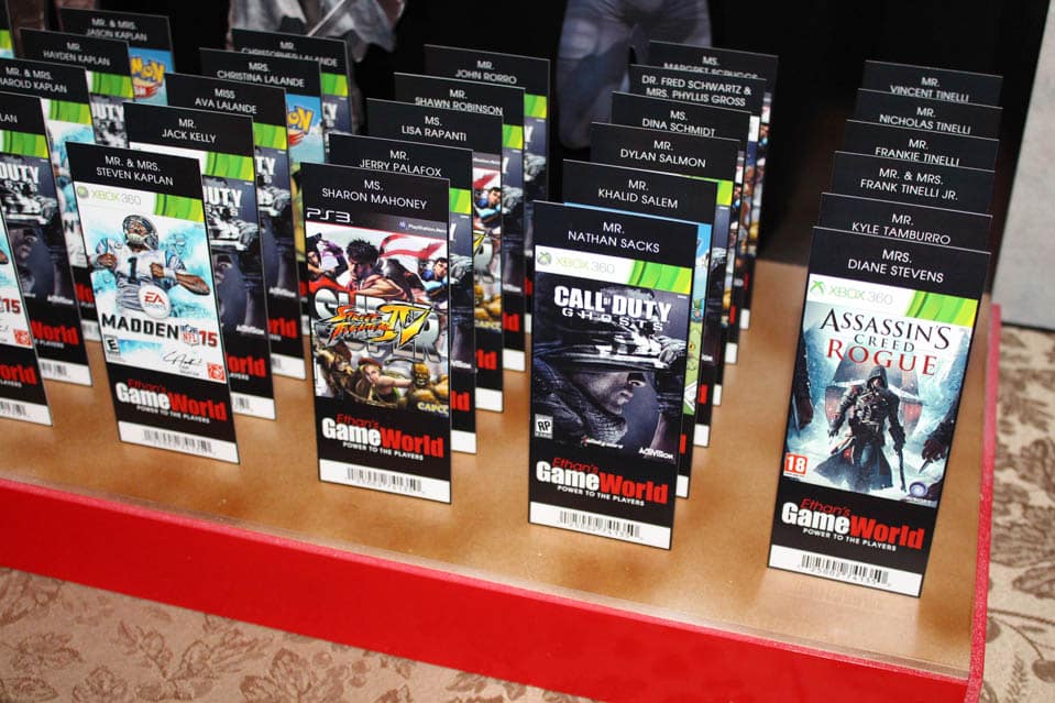 Video Game Cover Ticket Place Cards