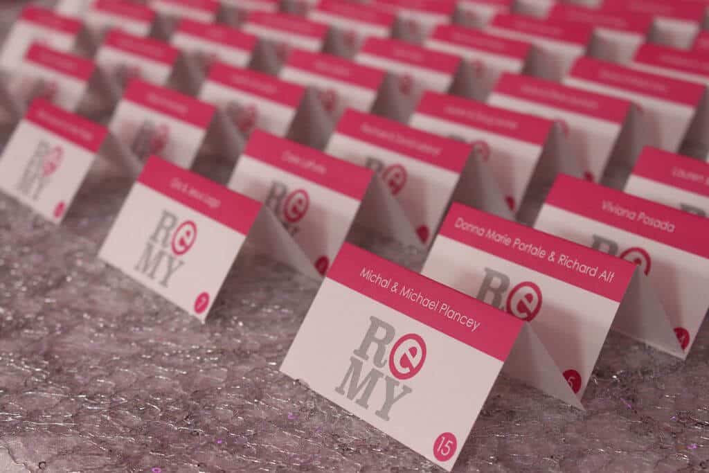 Bat Mitzvah Place Cards with Custom Logo