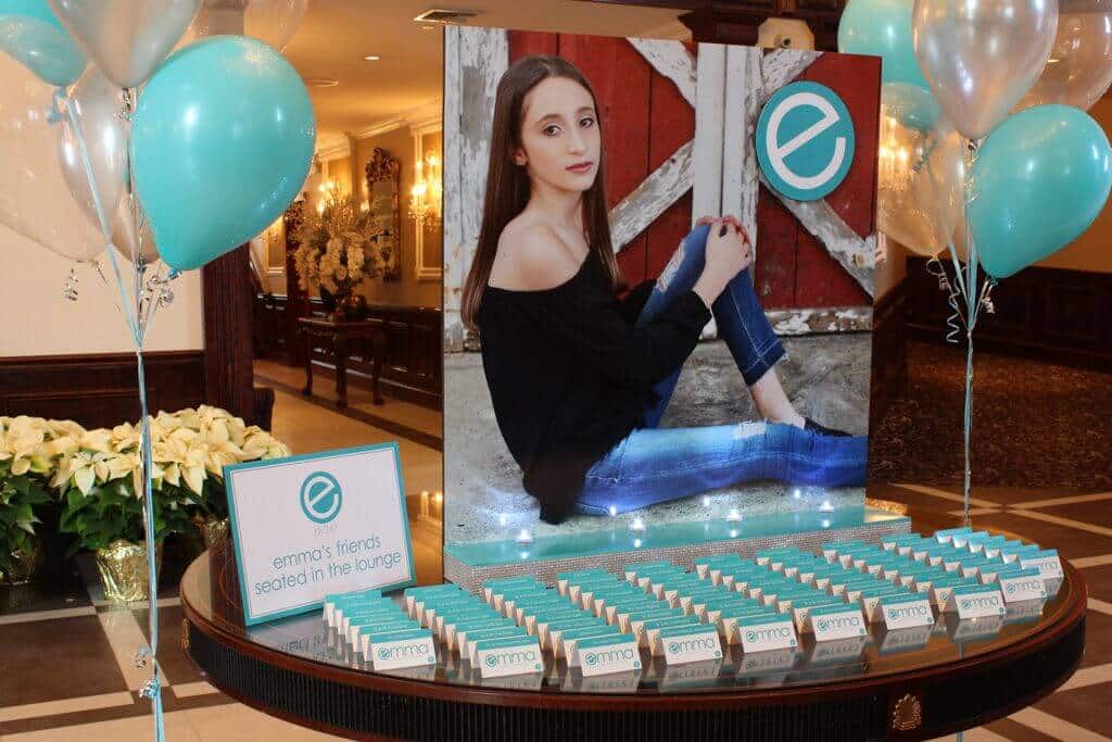 Photo Seating Card Display with Custom Logo