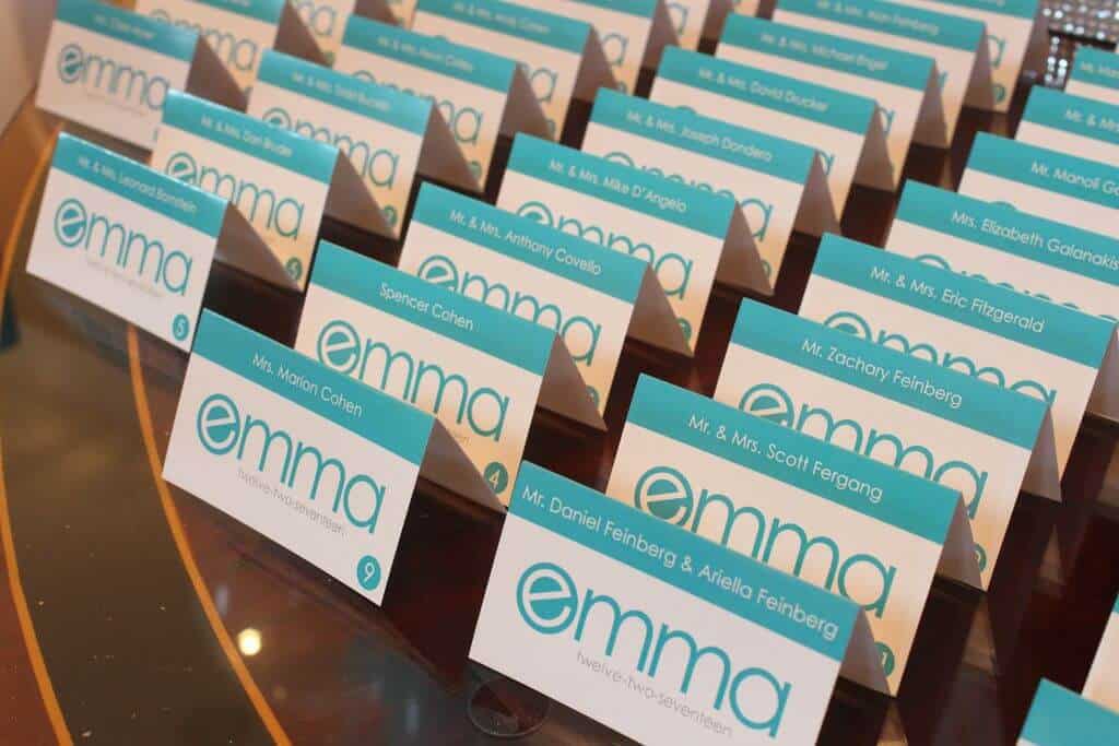 Custom Fold Over Place Cards with Logo