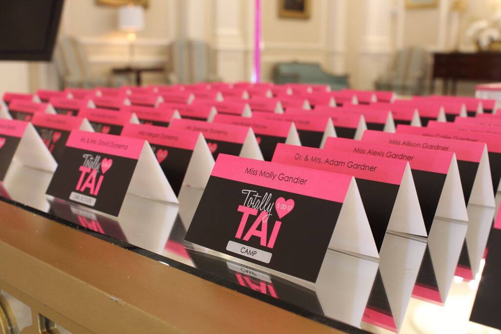 Custom Fold Over Place Cards with Logo