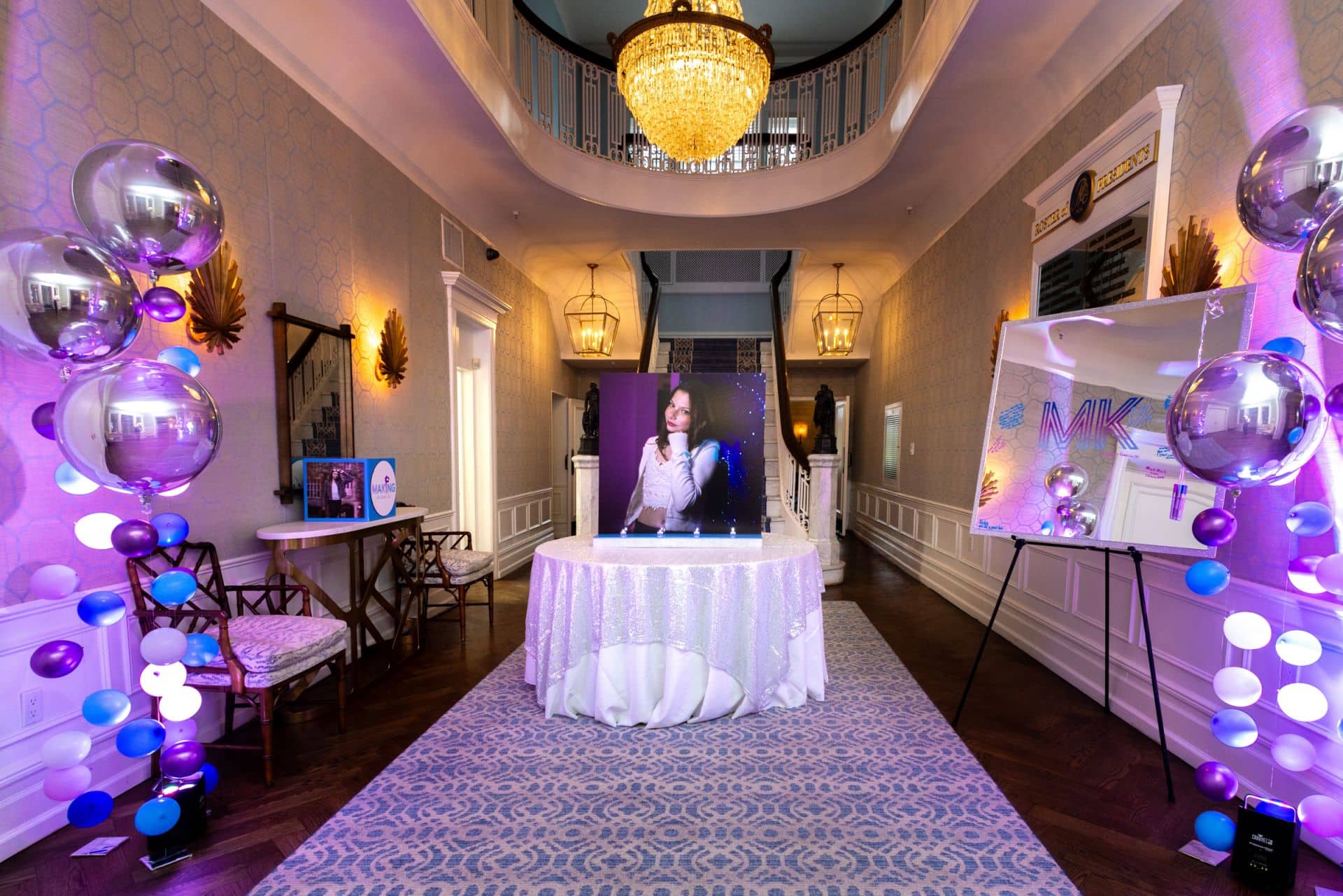 Bat Mitzvah Entrance Decor at Preakness Hills Country Club