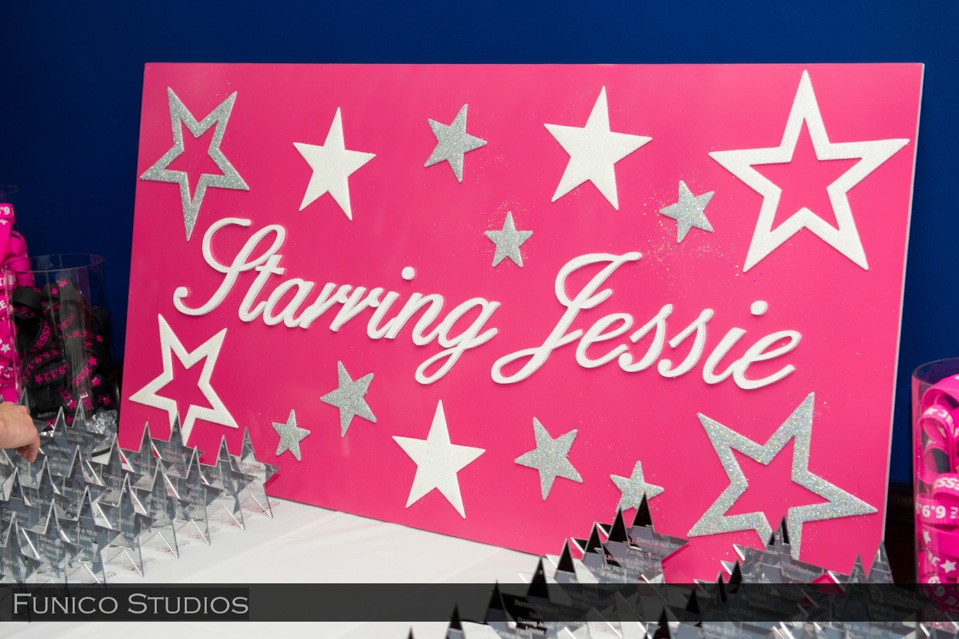 Star Themed Bat Mitzvah Seating Card Display