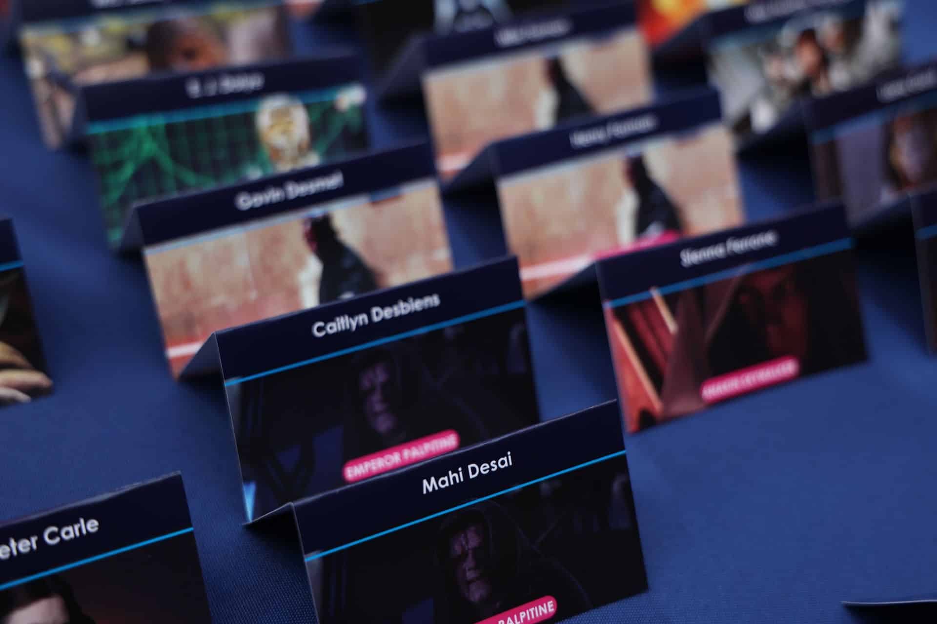 Custom Place Cards for Star. Wars Bat Mitzvah