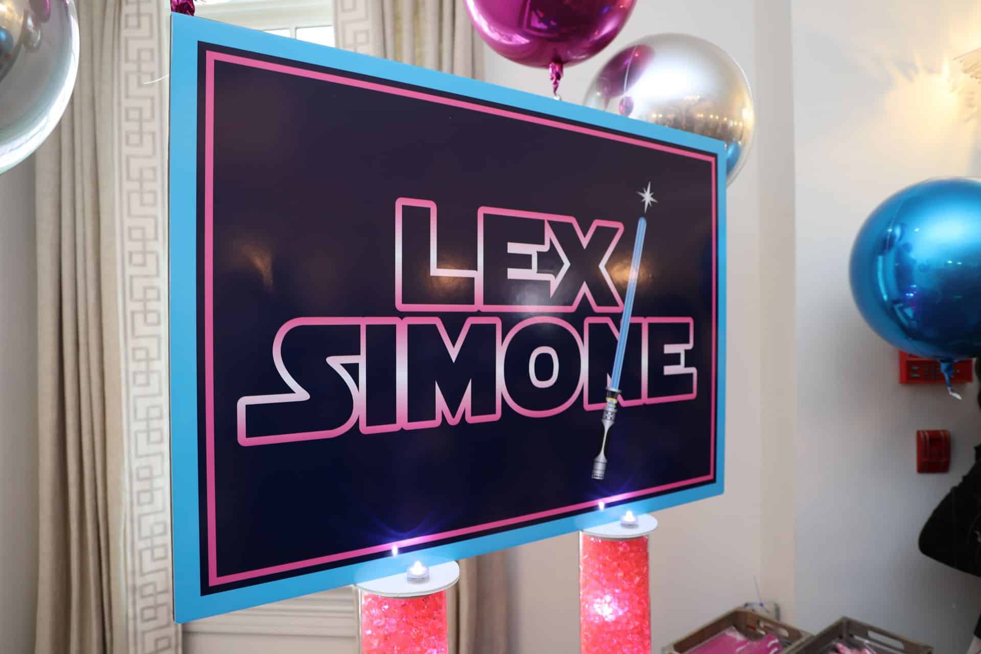 Custom LED Seating Card Display with Logo for Star Wars Bat MItzvah